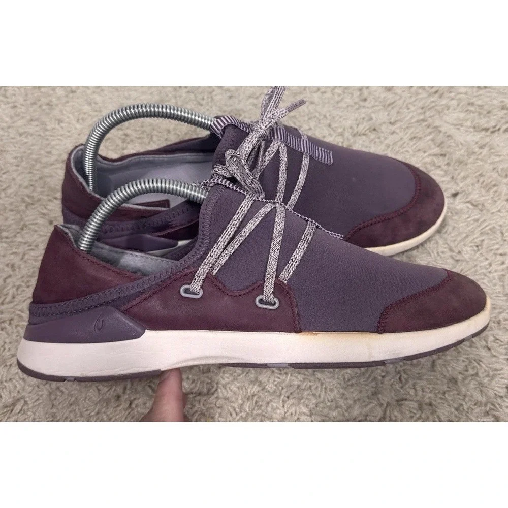 Olukai Women's Mikili Purple Slip On Waterproof Deck Boat Beach Shoes Size 9.5 M